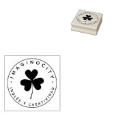 Modern Shamrock Bedrijfsnaam en slogan Rubberstempel (Gestempeld)