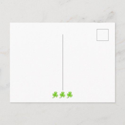 Modern Shamrock St Patrick's Day Party Invitation Uitnodiging Briefkaart (Achterkant)