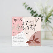 Modern Shapes laat script achter voor virtuele bru Kaart (Staand voorkant)