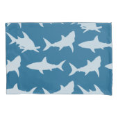 Modern Shark Silhouettes & Blue Kussensloop (Voorkant)