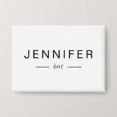 Modern SHE Inspired Personalized Name Button (Voorkant)