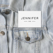 Modern SHE Inspired Personalized Name Button (Insitu)