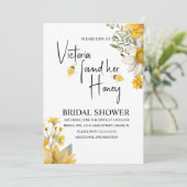 Modern She’s Found Her Honey Bee Bridal Shower Kaart (Staand voorkant)