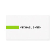 Modern Sheen Green Professional Plain White