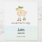 Modern Sheep Wijn Etiket (Enkel label)