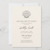 Modern Shell Beach Ocean Bachelorette Party Kaart (Voorkant)