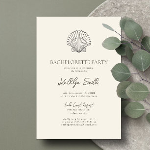 Modern Shell Beach Ocean Bachelorette Party Kaart