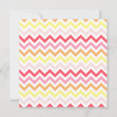 Modern Sherbert Chevron Zigzag Wedding Uitnodiging (Achterkant)