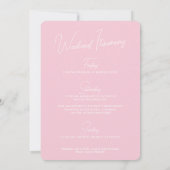 Modern She's Tying the Knot Strikband Bachelorette Kaart (Achterkant)