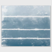 Modern Shibori Ombre Retro Tie Dye Hippie Indigo Cadeaupapier (Vlak)