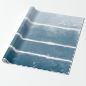 Modern Shibori Ombre Retro Tie Dye Hippie Indigo Cadeaupapier (Uitgerold)