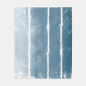 Modern Shibori Ombre Retro Tie Dye Hippie Indigo Fleece Deken (Voorkant)