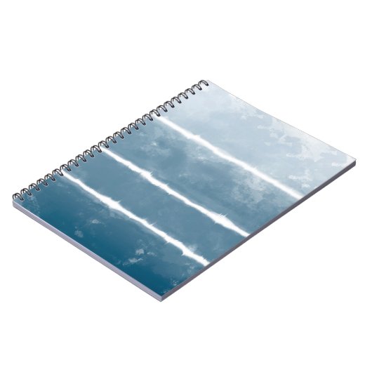 Modern Shibori Ombre Retro Tie Dye Hippie Indigo Notitieboek (Linkerzijde)