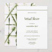 Modern Shibori Waterverf Virtual Vrijgezellenfeest Kaart (Voorkant / Achterkant)