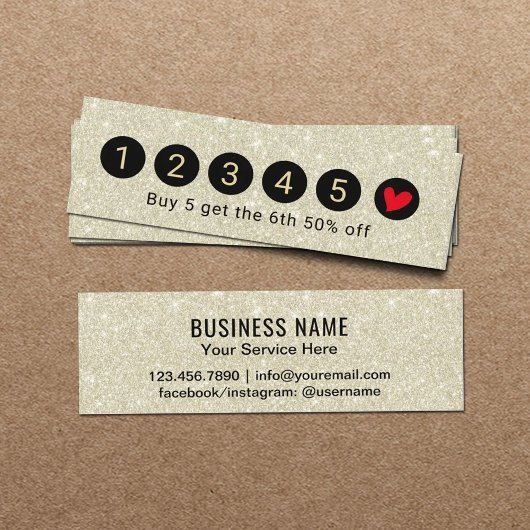 Modern Shimmer Ivory Glitter 6 Punch Loyalty