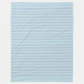 Modern Shimmering Blue Stripe Fleece Blanket (Voorkant)