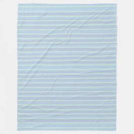Modern Shimmering Blue Stripe Fleece Blanket