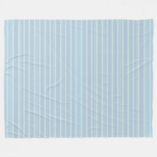 Modern Shimmering Blue Stripe Fleece Blanket (Voorkant (Horizontaal))