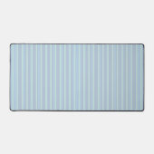 Modern Shimmering Blue Striped Mousepad Bureaumat (Voorkant)
