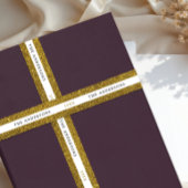 Modern Shiny Gold White Sparkle Glitter Name Typo Satijnen Lint