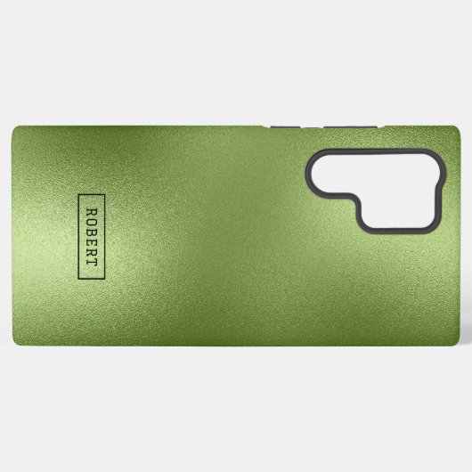 Modern Shiny Green Abstract Background Monogram Samsung Galaxy Hoesje (Achterkant horizontaal)