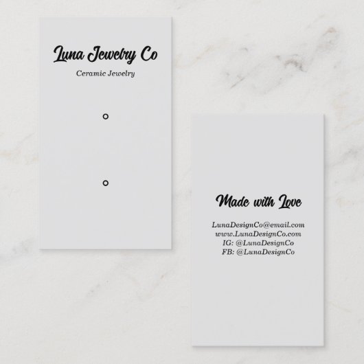 Modern Sieraden Twee Spelden Visitekaartje (Voorkant / Achterkant)