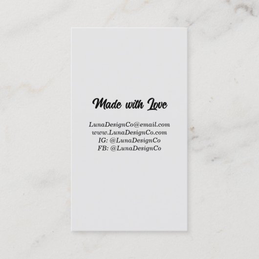 Modern Sieraden Twee Spelden Visitekaartje (Achterkant)