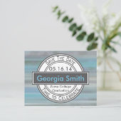 Modern Sign Save the Date Afstuderen Briefkaart (Staand voorkant)