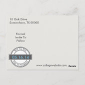 Modern Sign Save the Date Afstuderen Briefkaart (Achterkant)