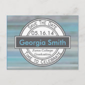 Modern Sign Save the Date Afstuderen Briefkaart (Voorkant)