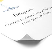 Modern Signature bruiloft Cocktails Drinken teken Poster (Hoek)