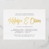 Modern Signature Rehearings Dinner Gold Folie Uitnodiging (Voorkant)