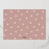 Modern Signature Script Dusty Roos Foto Folie Feestdagenkaart (Achterkant)