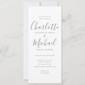 Modern Signature Script Foto Bruiloft Kaart (Voorkant)