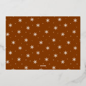 Modern Signature Script Gingerbread Foto Folie Feestdagenkaart (Achterkant)