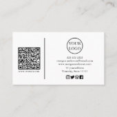 Modern Signature Script QR Code Social Visitekaartje (Achterkant)