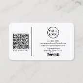Modern Signature Script QR Code Social Visitekaartje (Achterkant)