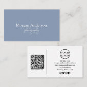 Modern Signature Script QR Code Social Visitekaartje (Voorkant / Achterkant)