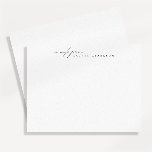 Modern Signature Style Note Card Kaart