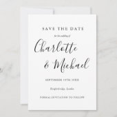 Modern Signature Wedding Save the Date Kaart (Voorkant)