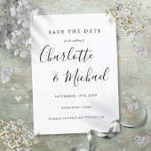 Modern Signature Wedding Save the Date Kaart