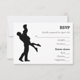 Modern Silhouet Koppel - RSVP Kaart