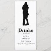 Modern Silhouette Couple - Menu Ontvangst (Achterkant)