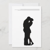 Modern Silhouette Couple - Wedding Invitation Kaart (Achterkant)