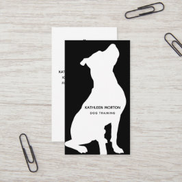 Modern Silhouette Dog Trainer Visitekaartje