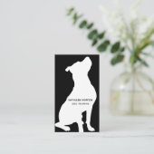 Modern Silhouette Dog Trainer Visitekaartje (Staand voorkant)