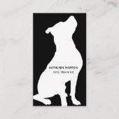 Modern Silhouette Dog Trainer Visitekaartje (Voorkant)
