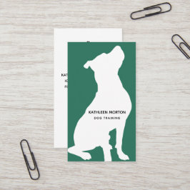 Modern Silhouette Dog Trainer Visitekaartje