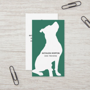 Modern Silhouette Dog Trainer Visitekaartje