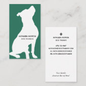 Modern Silhouette Dog Trainer Visitekaartje (Voorkant / Achterkant)